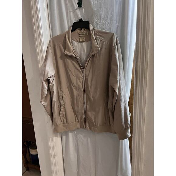 Scandia Woods Tan Full Zip Lined Windbreaker Size Xl Golfing Hiking Outdoor - Picture 1 of 5